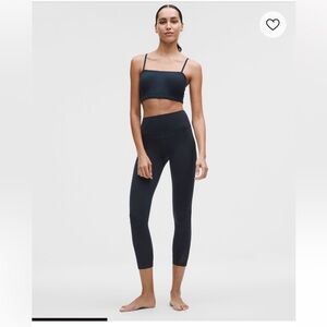 Lululemon Paisley Lace Overlay Tight 25" NWT Black